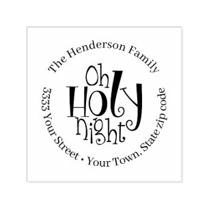 Tampon Auto-encreur Oh Holy Night Retourner Adresse Timbre auto-encast