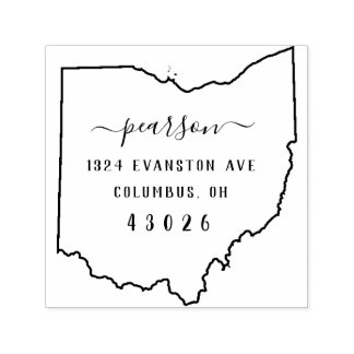 Tampon Auto-encreur Ohio Adresse de retour Timbre auto-allumage