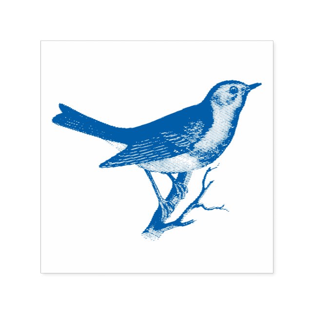 TAMPON AUTO-ENCREUR  OISEAU DE LA BRANCHE CAOUTCHOUC (Design)