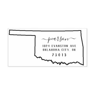 Tampon Auto-encreur Oklahoma Adresse de retour Timbre auto-allumage