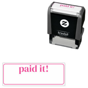 Tampon Auto-encreur Paiement Amusant Fait Payé! Gestion comptable