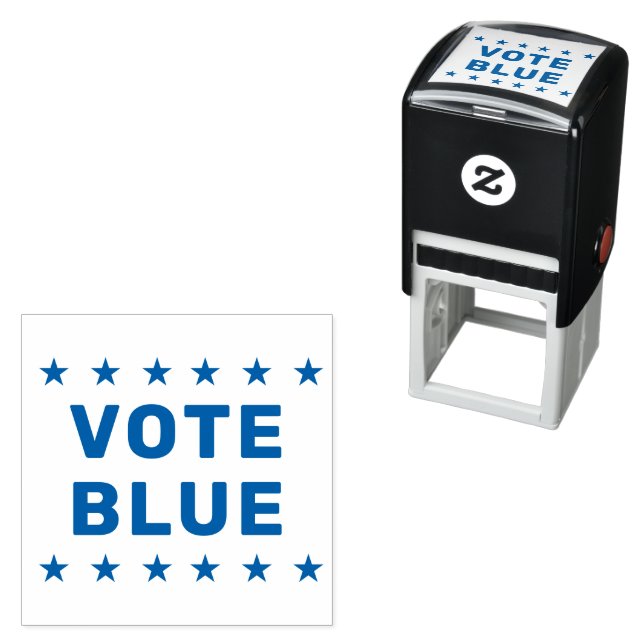 Tampon Auto-encreur Panneau bleu Vote (En situation)