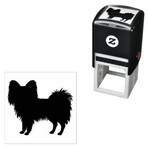 Tampon Auto-encreur Papillon Jouet race Chien Silhouette