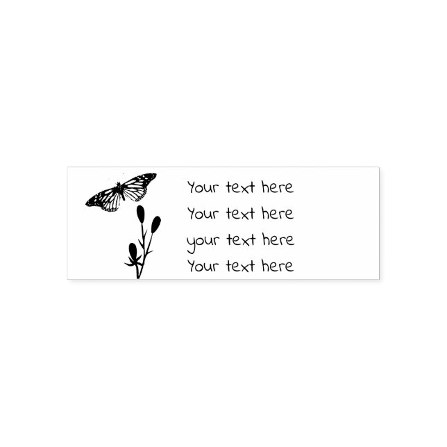 Tampon Auto-encreur Papillon nature personnalisable (Design)