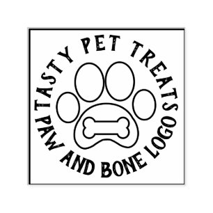 Tampon Auto-encreur Paw Bone Pet Pet Traite les aliments