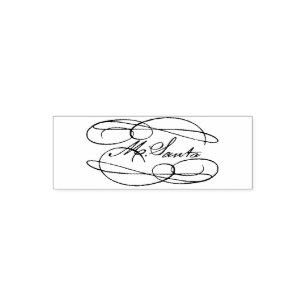 Tampon Auto-encreur Père Noël Signature Noël