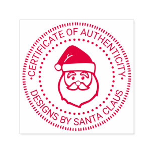 Tampon Auto-encreur Père Noël Xmas “Certificat d'authenticité” #3