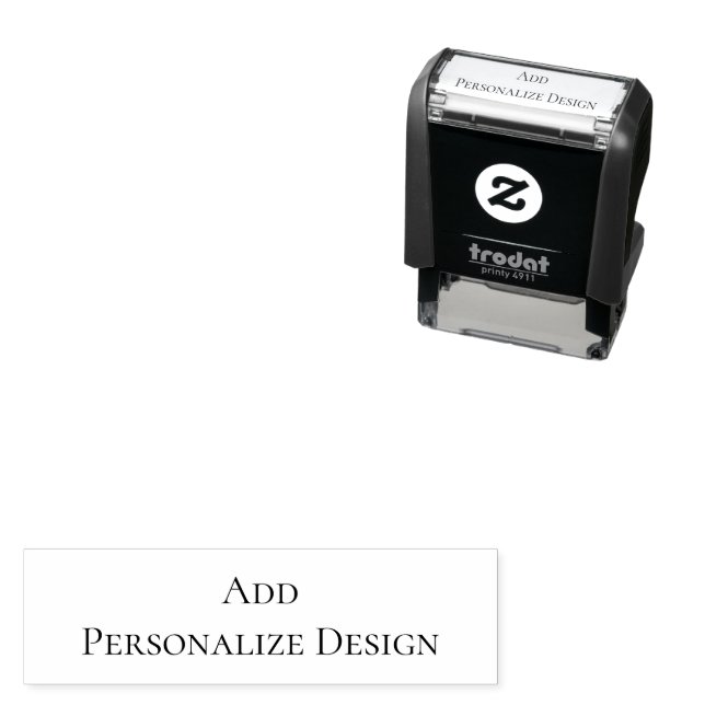 Tampon Auto-encreur Personalized Custom 1.4" x 0.4" (En situation)
