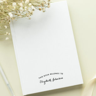 Tampon Auto-encreur Personnalisé Élégant Ce Livre Appartient À Nom