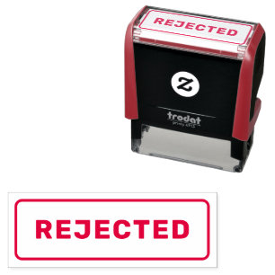 Tampon Auto-encreur Personnalisé Simple Design Rouge REJETÉ