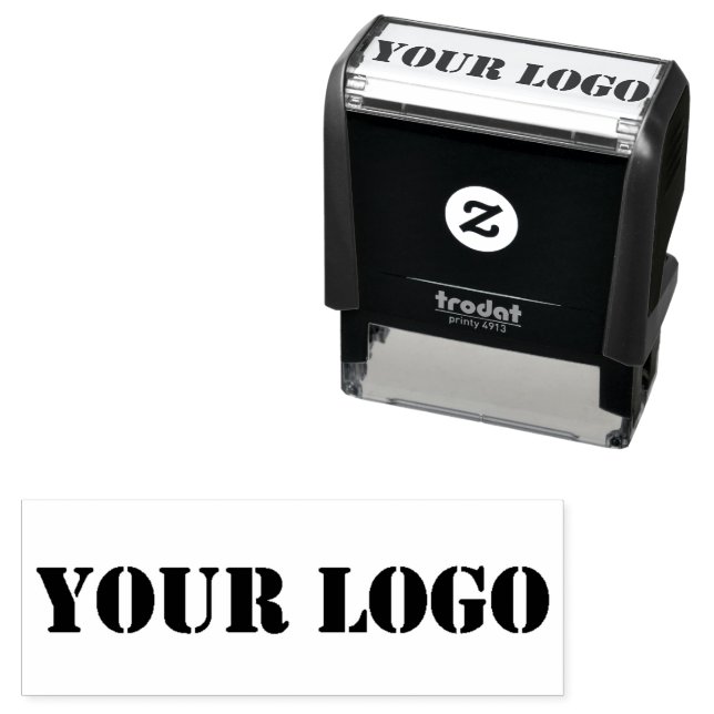 Tampon Auto-encreur Personnalisé Votre Logo Business Self-inking Stamp (En situation)