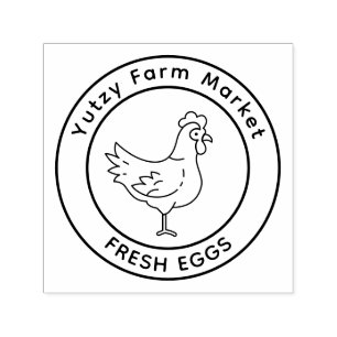 Tampon Auto-encreur Petit marché de la ferme à poulets
