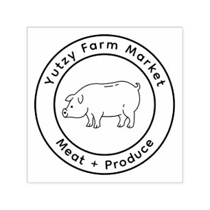 Tampon Auto-encreur Petit marché de la ferme porcine