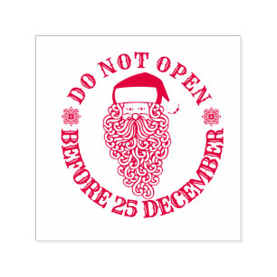 Tampon Auto-encreur Phoque cadeau de Noël Ne pas ouvrir avant le jou