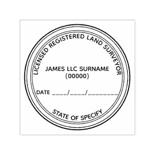Tampon Auto-encreur Plan d'arpenteur-géomètre agréé à do-it-yourself r