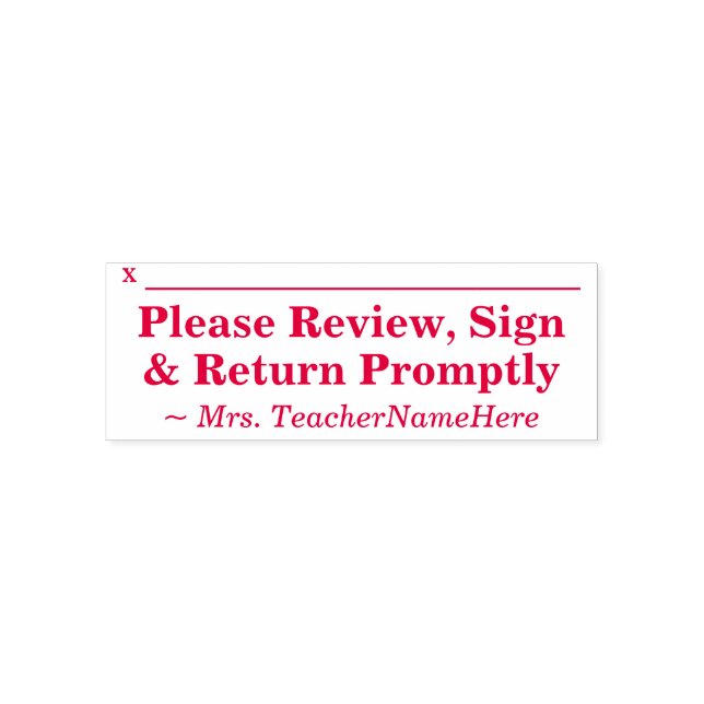 Tampon Auto-encreur Plaque "Veuillez consulter, signer et retourner ra (Design)