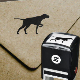 Tampon Auto-encreur Pointeur Pointeur race Chien Silhouette auto-encra