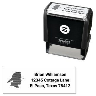 Tampon Auto-encreur Pompier avec casque sur