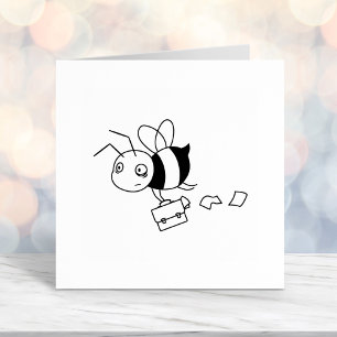 Tampon Auto-encreur Porte-documents Tired Stress Bee Holding