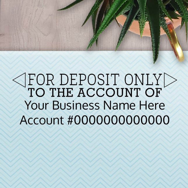 Tampon Auto-encreur Pour dépôt uniquement - Bureau de base ou Banque d (Créateur téléchargé)