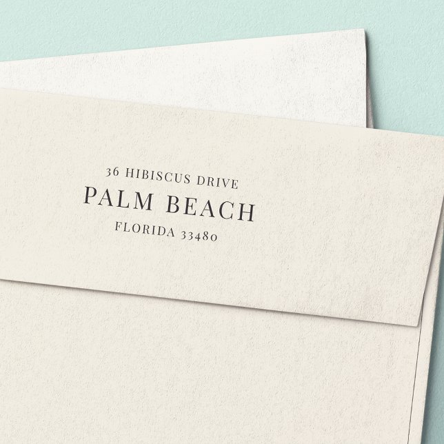 Tampon Auto-encreur Prestige | Adresse de retour minimale classique (Créateur téléchargé)