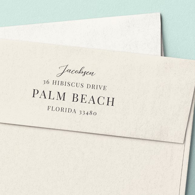 Tampon Auto-encreur Prestige | Adresse de retour minimale classique (Créateur téléchargé)