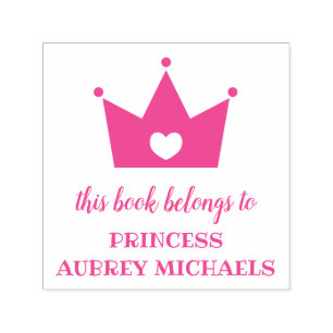 Tampon Auto-encreur Princesse Crown - ce livre appartient à