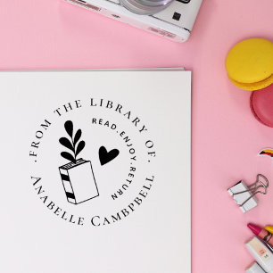 Tampon Auto-encreur Professeurs Nom personnalisé Bibliothèque Livre Bo