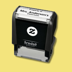 Tampon Auto-encreur Propriété du nom de l'enseignant Salle de classe