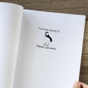 Tampon Auto-encreur Puffin Ce Livre Appartient À Un Timbre Qui S'Autol