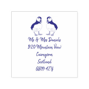 Tampon Auto-encreur Puffin M. & Mme Adresse de retour