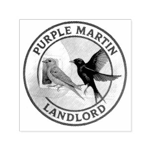 Tampon Auto-encreur Purple Martin Birds Nature Retour Adresse Birding