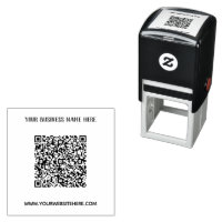 QR Code Info Nom commercial Timbre de conception m