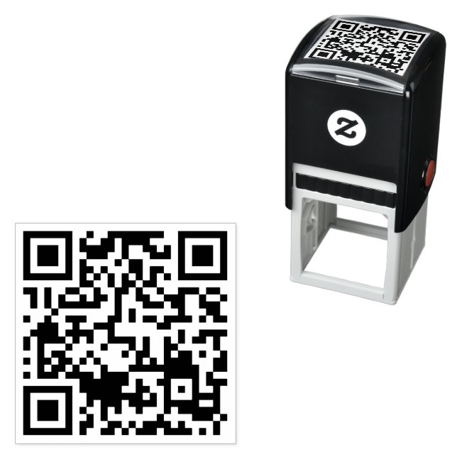 Tampon Auto-encreur QR Code La Richesse De Bezos (En situation)