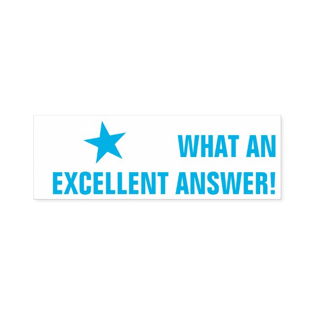 Tampon Auto-encreur "QUELLE EXCELLENTE RÉPONSE !" Timbre en caoutchouc (Design)