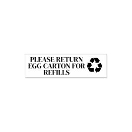 Tampon Auto-encreur  Recycle symbol Please return carton egg 