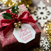 Red Romantic Joyeux Noël Script Retourner l'adress