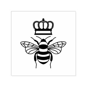 Tampon Auto-encreur Reine Abeille Avec Image De Couronne Seulement