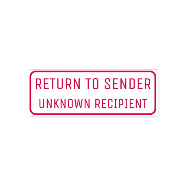 Tampon Auto-encreur "RETOUR À ENVOI", "DESTINATAIRE INCONNU", Rectangl (Design)