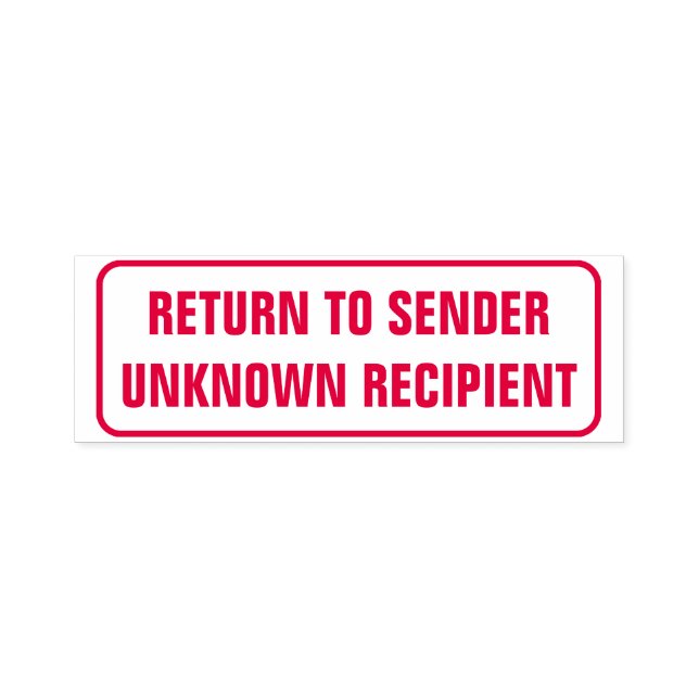 Tampon Auto-encreur "RETOUR À ENVOI", "DESTINATAIRE INCONNU", Rectangl (Design)