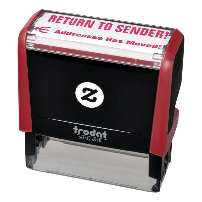 Tampon Auto-encreur "RETOUR À ENVOYER !" "L'Adressee A Déménagé !" + F (Produit)