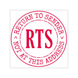 Tampon Auto-encreur Retour à Expéditeur RTS Timbre en caoutchouc Grand