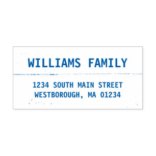Tampon Auto-encreur Russe Wood Family Name Custom Return Adresse