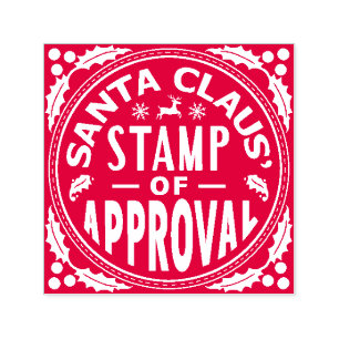 Tampon Auto-encreur Santa Claus Noël Drôle Timbre d'approbation