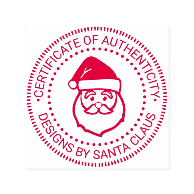 Tampon Auto-encreur Santa Claus Xmas “Certificate of Authenticity” #3 (Design)
