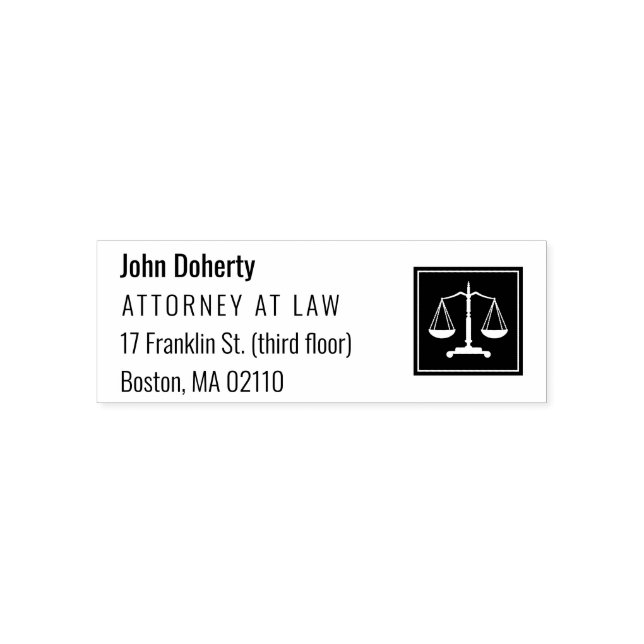 Tampon Auto-encreur Scales of Justice | Law Office (Design)