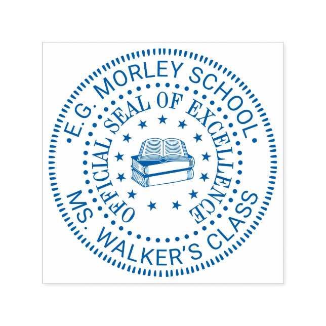 Tampon Auto-encreur Sceau d'excellence de l'enseignant de l'école Star (Design)