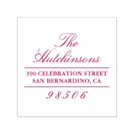 Tampon Auto-encreur Script classique Nom de famille Adresse de retour