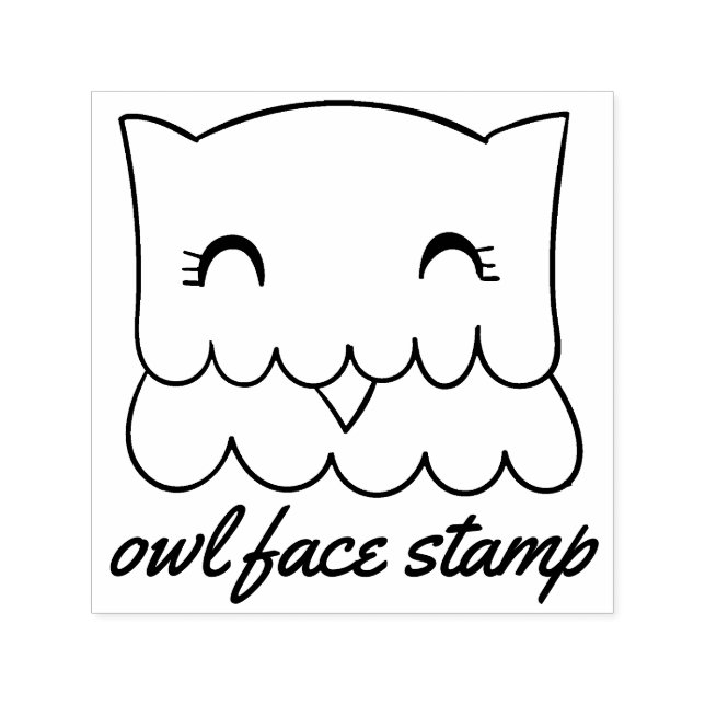 Tampon Auto-encreur Script Cute Owl (Design)
