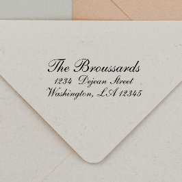 Tampon Auto-encreur Script élégant Adresse de retour personnalisée